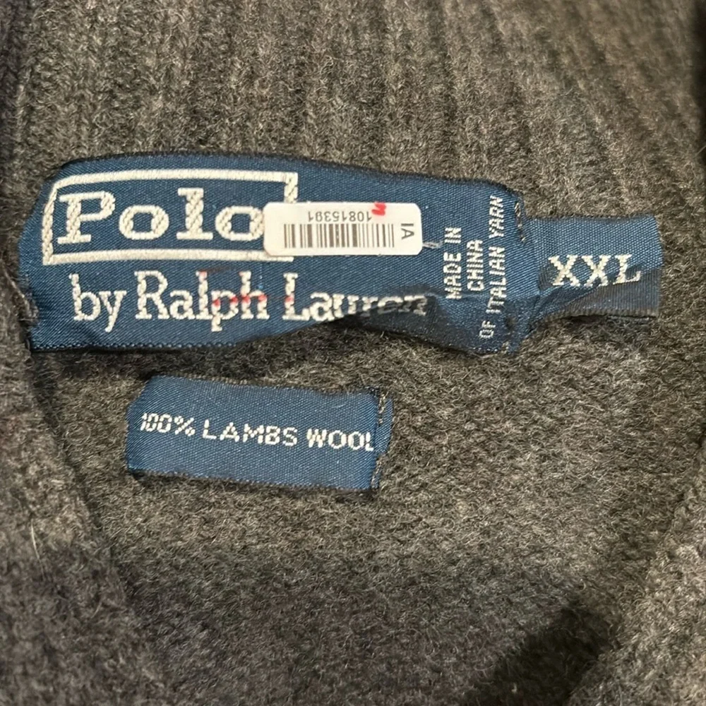 Polo Ralph Lauren 100% Lambswool quarter Zip Sweater
